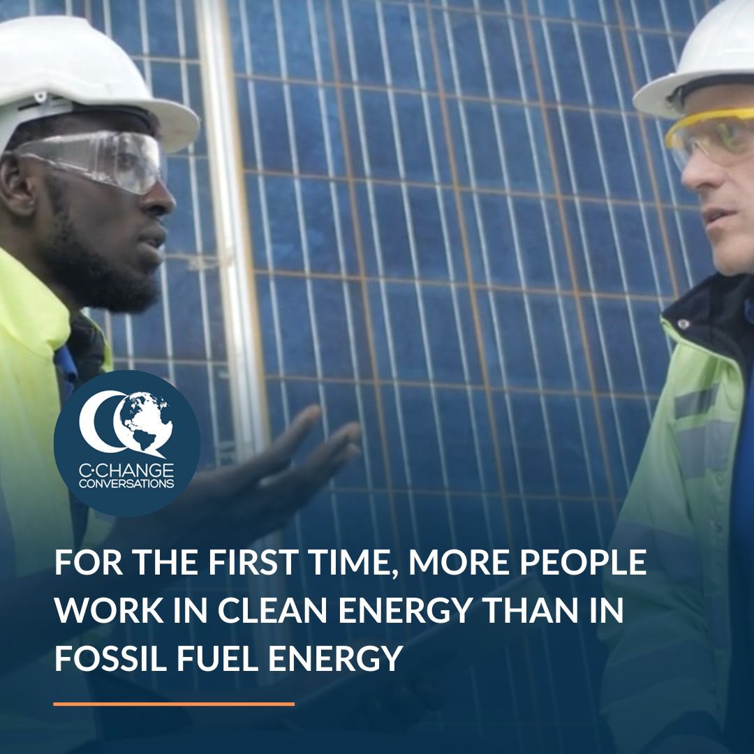 CChangeChats's tweet photo. If the world continues its push toward a net-zero scenario, 14 million new clean energy jobs could be created by 2030, and an additional 16 million fossil fuel workers could switch over to clean energy jobs.

https://t.co/5FDcH8gnTn

#cleanenergyjobs #cchangeconversations https://t.co/HKQzJzfI70