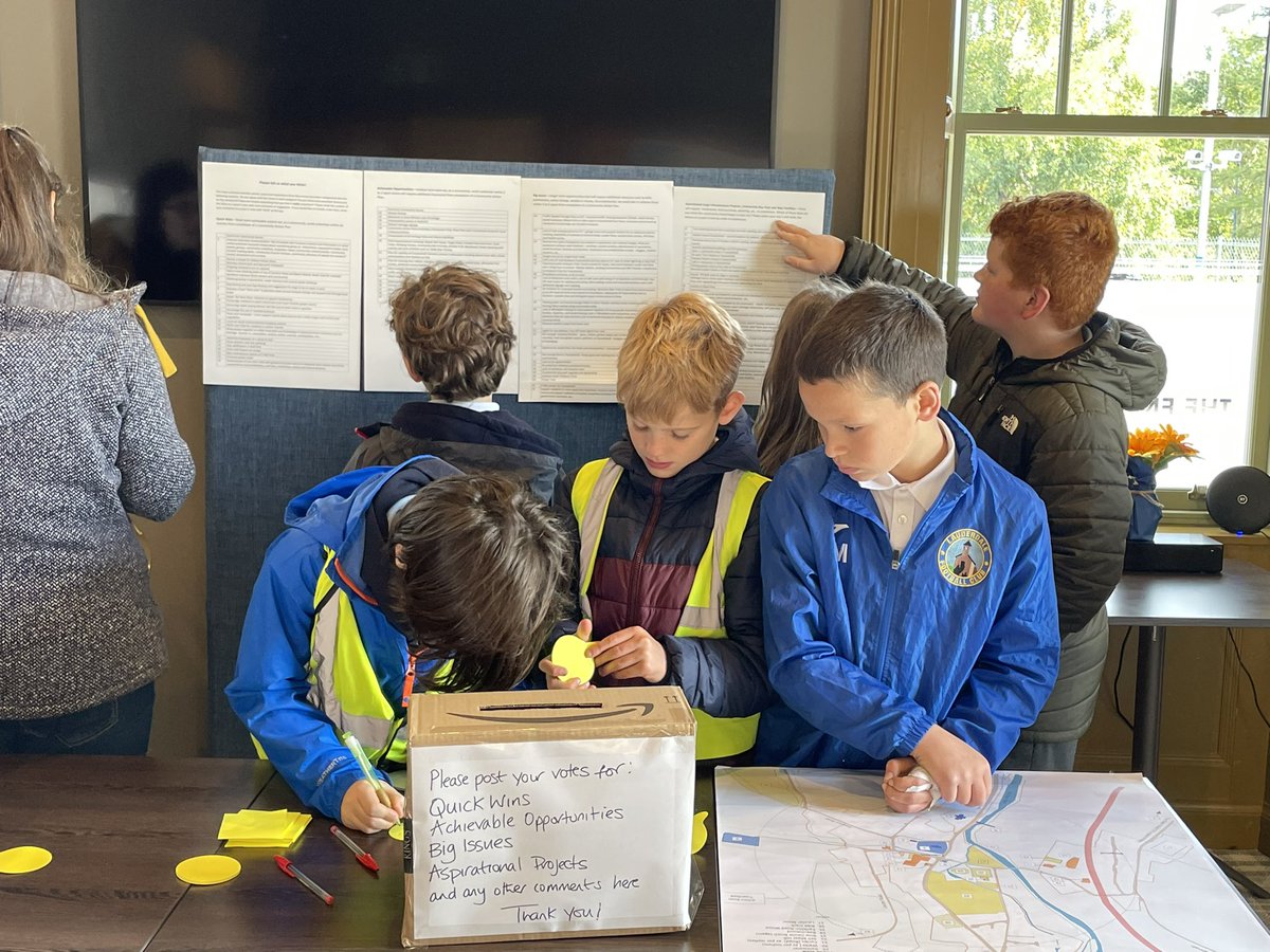 StowPrimary's tweet photo. Our P5-7 pupils visited the Station House on Friday to read the results of the Community Engagement Survey & give their thoughts & opinions on what the next steps & focus should be for the Stow Community @StowOfWedale #CommunityPartnerships #PupilVoice #MultigenerationalWorking https://t.co/tccQ77apr3