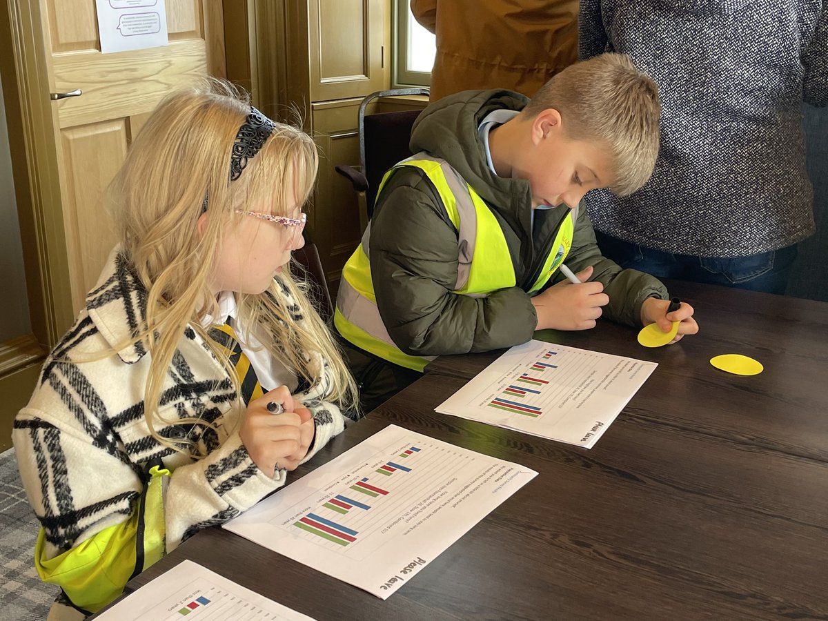 StowPrimary's tweet photo. Our P5-7 pupils visited the Station House on Friday to read the results of the Community Engagement Survey & give their thoughts & opinions on what the next steps & focus should be for the Stow Community @StowOfWedale #CommunityPartnerships #PupilVoice #MultigenerationalWorking https://t.co/tccQ77apr3