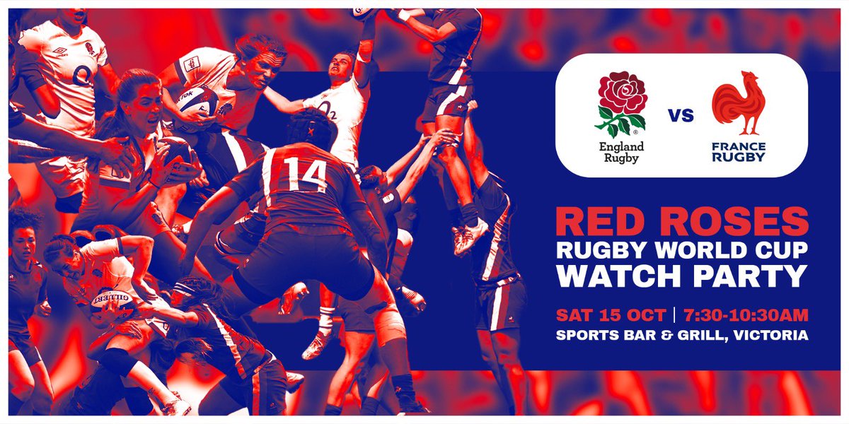 victoriahrush's tweet photo. Even more exciting news for the Red Roses Watch Party🌹this weekend!
@_JessHayden will be joined by England’s @BryonyCleall, France’s @LenaigCorson & @nickheathsport 😍 for the post match talk!
Tickets are £2 - get you and your teams down if you can!
https://t.co/UBEFYCtJaA https://t.co/bCWHmQ4F7a