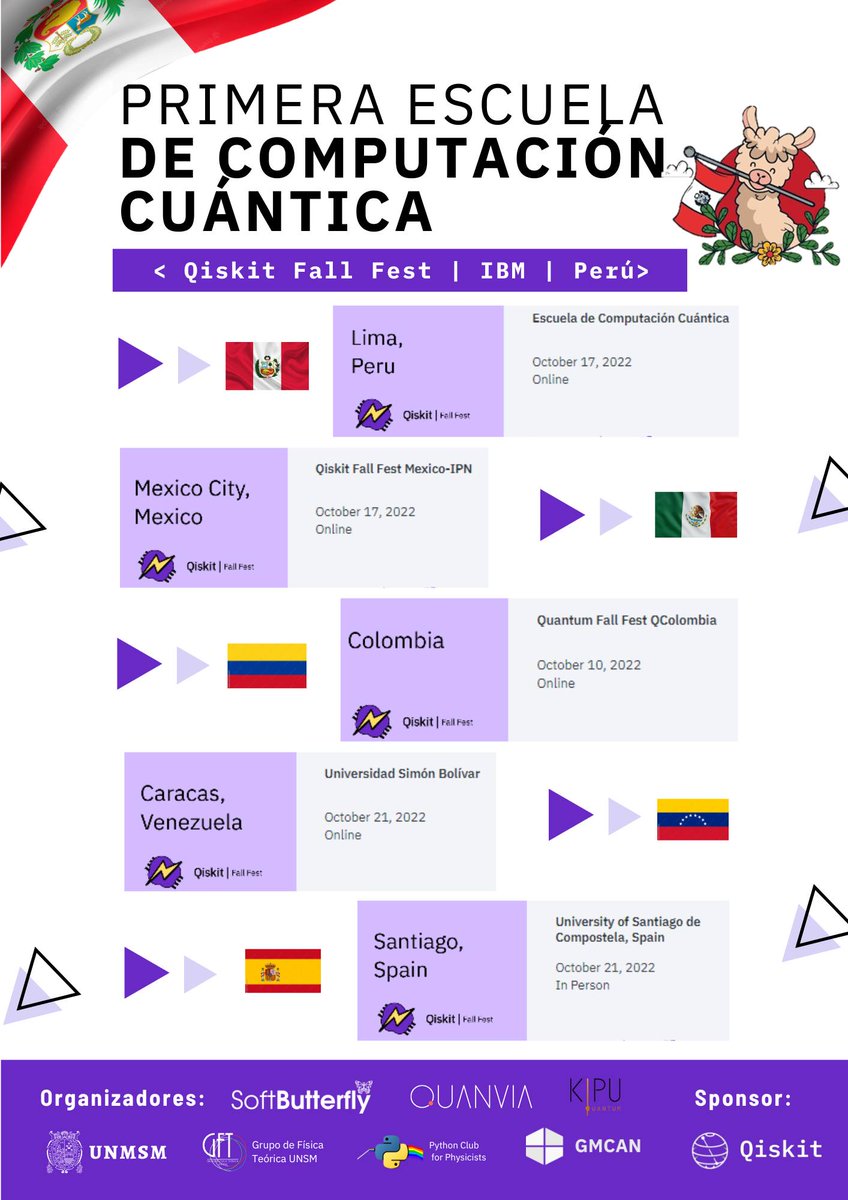 softbutterflyio's tweet photo. Nuestros hermanos de Latinoamérica también forman parte de este movimiento, ÚNETE!!
Más información en nuestra página: https://t.co/gTqkOR3RGZ

#UNMSM #PERÚ #softbutterfly #develop #DataScience #Python
#Latinoamérica #FREE #ComputacionCuantica #Qiskit #IBM #Qubit #softbutterfly https://t.co/3FCPI1rhSs
