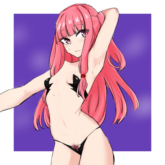 寝る前に茜ちゃんの陰毛描きました 