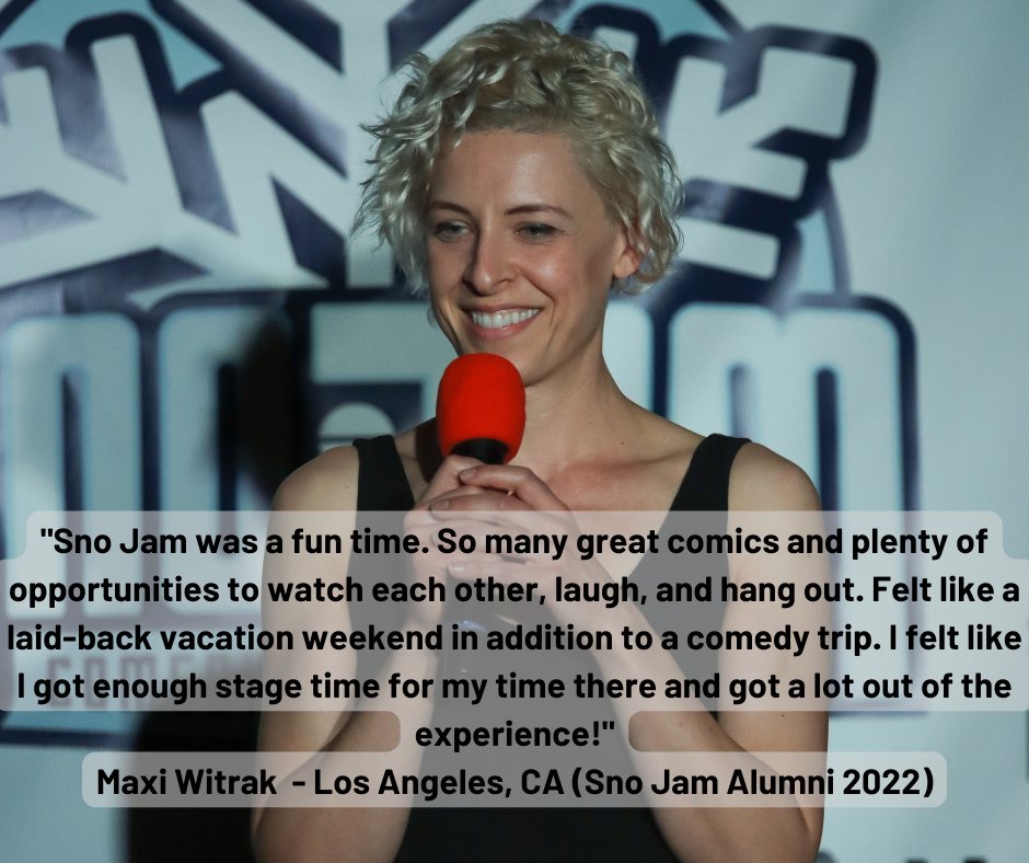 Submissions close in November: snojamcomedyfest.com/submit

This year's net proceeds benefit <a href="/AllCatsRescue/">All Cats Rescue</a> <a href="/CompassCenterSF/">The Compass Center</a> and @SDTransformProj