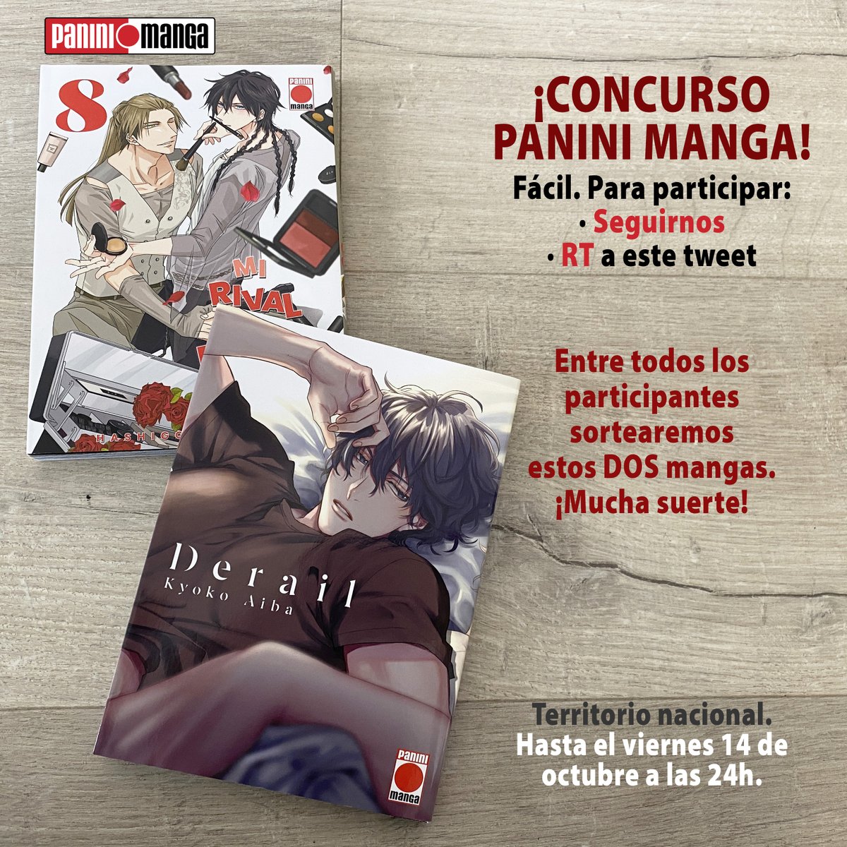 MangaPaniniEsp's tweet photo. Hacía tiempo que no montábamos un CONCURSO en solitario. Aquí lo tenéis. Y atención porque hay otro muy similar en nuestro IG: https://t.co/ZBsL4Ss6wu
Follow + RT.
¡Mucha suerte! #PaniniManga #PaniniComics @PaniniComicsEsp https://t.co/9hN7XPK8wT