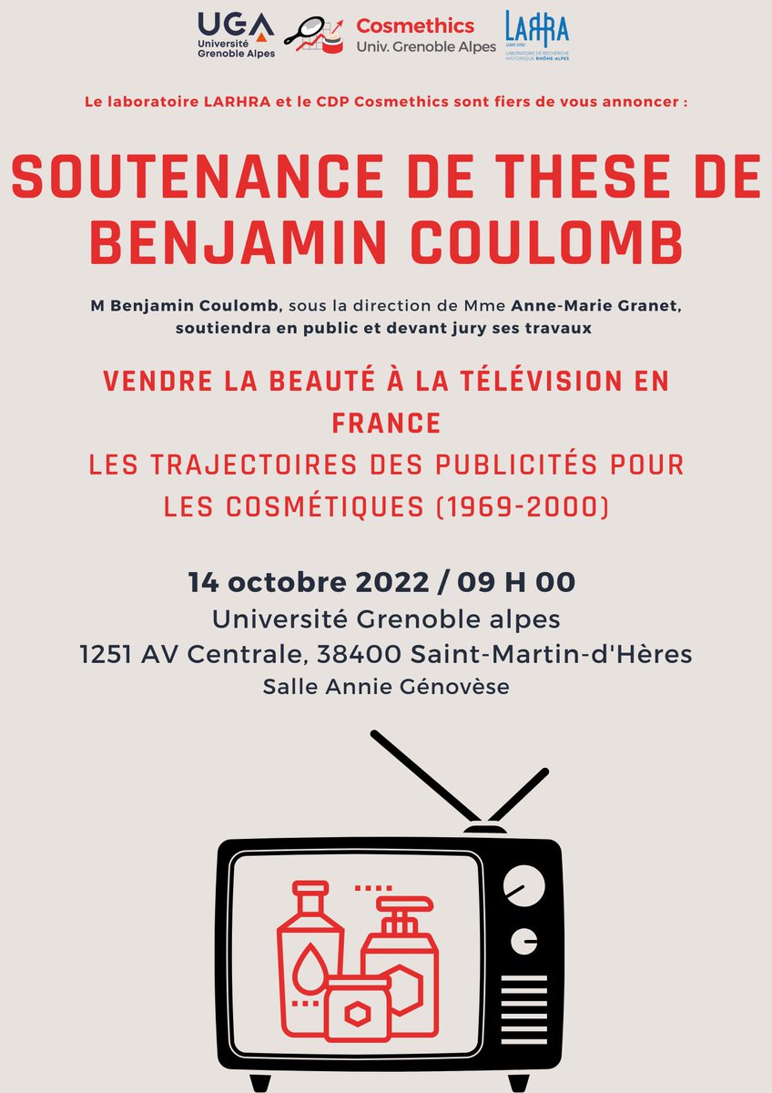 Venez assister à la soutenue de thèse de Benjamin Coulomb du <a href="/LARHRA/">LARHRA</a> vendredi 14 octobre à l’<a href="/UGrenobleAlpes/">Université Grenoble Alpes</a> !