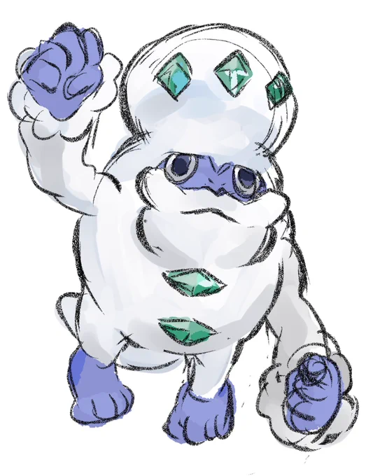 #1日1ポケモン #ポケモン #ポケットモンスター #Pokemon #らくがき1日1ポケモン #1日1絵 #らくがき #イラスト #ガラル #Darmanitan【555 #ヒヒダルマ #ガラルヒヒダルマ】(1040日目) 