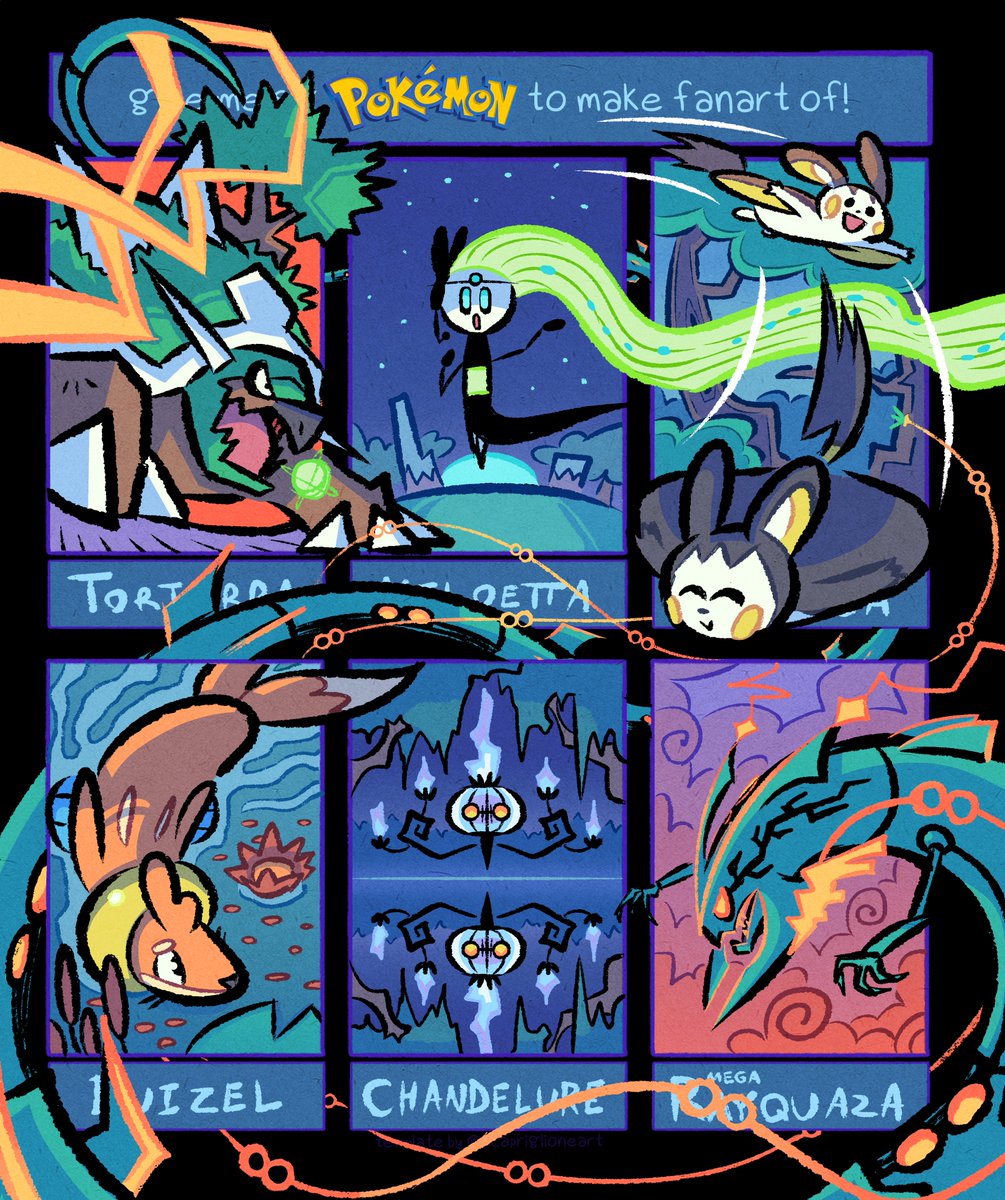 Finally decided to color my Pokémon #SixFanarts picture! Playing around with the movement and color palette was a TON of fun!!!