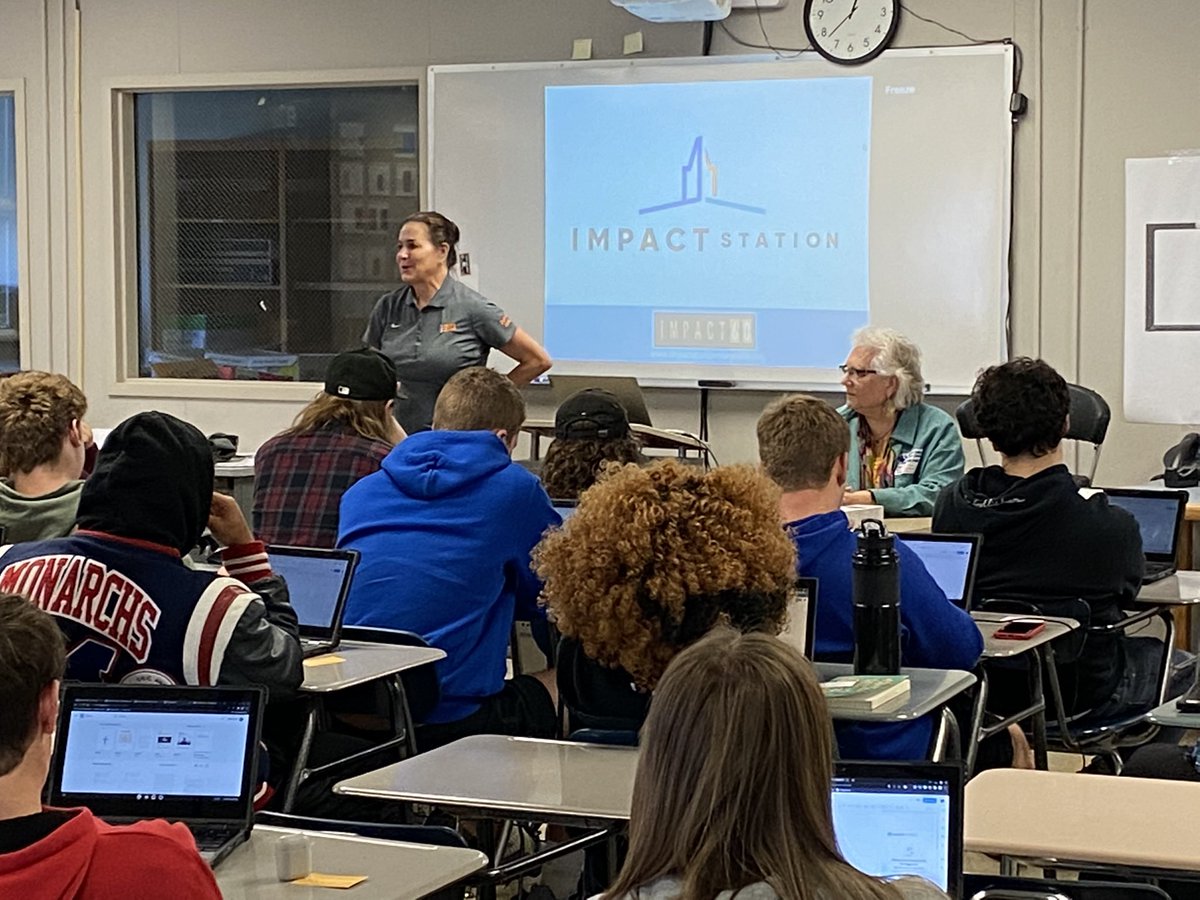 vkoukis1's tweet photo. Thank you to Lavona and Gwyn for sharing their passion for ImpactStation with our English 12 students as they study homelessness in the U.S. and Union County through literature and research#it takes a community @KenChaffin @spwillia @MrsKRMorgan https://t.co/B1TdJAFhCV