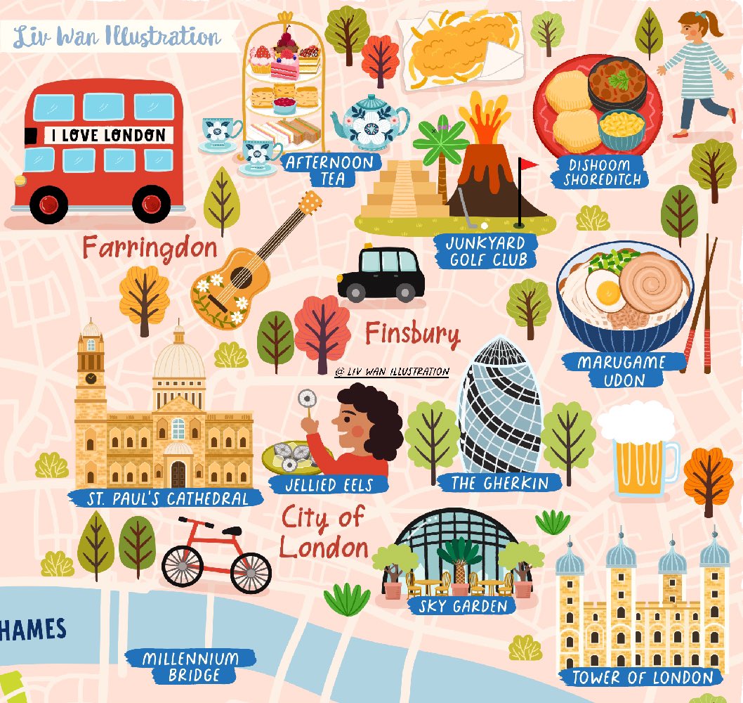 LivIllustration's tweet image. Moving to London soon! 

#Londonmap #London #londonart #mapillustration