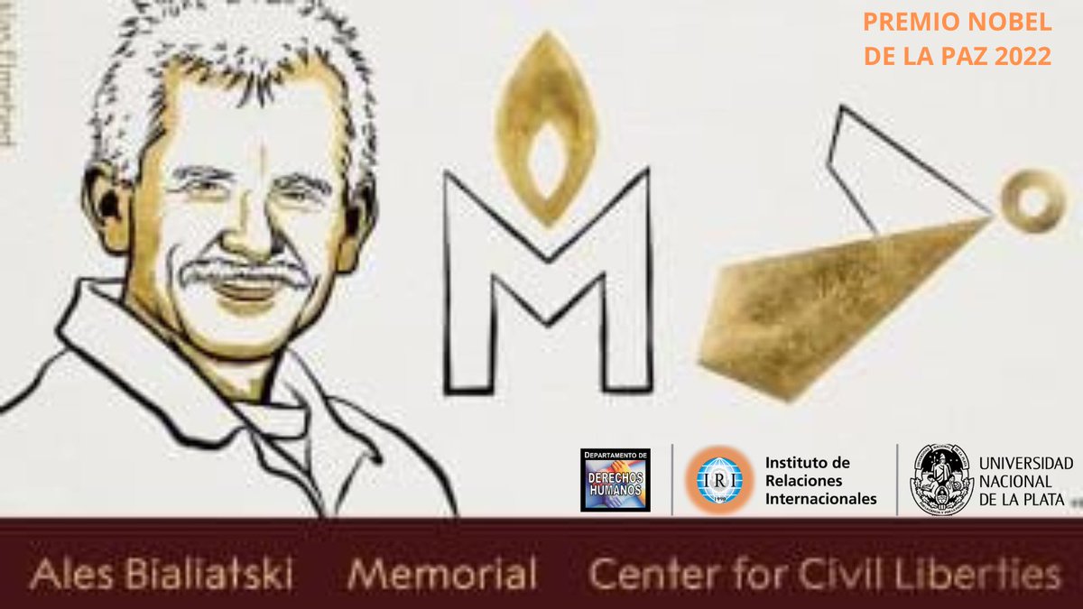 En el marco del conflicto Rusia-Ucrania se entregó el Premio Nobel de la Paz a un abogado bielorruso (que actualmente está en prisión) y 2 ONGs de Rusia y Ucrania por su lucha en favor de los derechos humanos
<a href="/iriunlp/">Instituto de Relaciones Internacionales - UNLP</a>