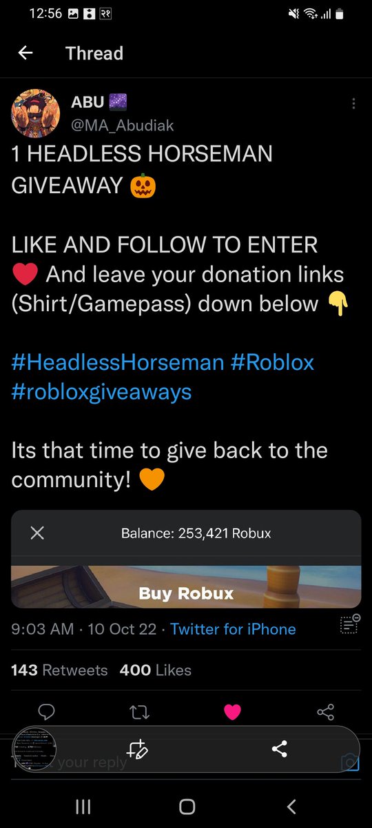 revokedlol's tweet photo. @ma_abu Done! Thank you for this giveaway! Hope everyone good luck!
User: @ iamrevoked on roblox
https://t.co/Q9TVtgV774 https://t.co/St1teAVVCm