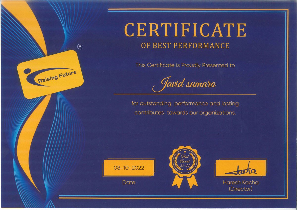 javidsumara's tweet photo. I am very happy to inform you that I have received the best performance award yesterday during our company's 25th anniversary program.  This award serves to give me a lot more enthusiasm in my work.  I commit my company @coldstoragemfg to do better work. https://t.co/1ExJgnP9KR