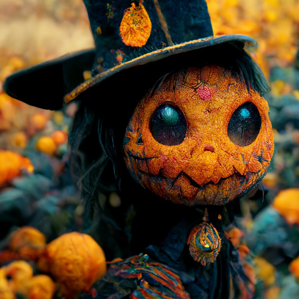 Don't be fooled by her cute little face, this pumpkin witch is one tough cookie! #halloween #nft #witch #pumpkinpalz