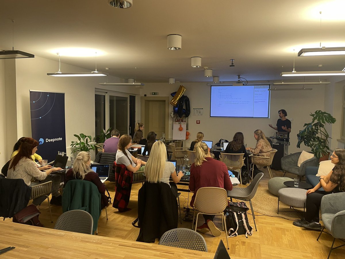 Together with <a href="/DeepnoteHQ/">Deepnote</a> we support (not only) women during their journey to IT so together with <a href="/ReactGirlsPraha/">ReactGirlsPrague</a> we organize coding academy 🙏 Huge kudos to every brave women who is part of our ReactGirls community ⚛️