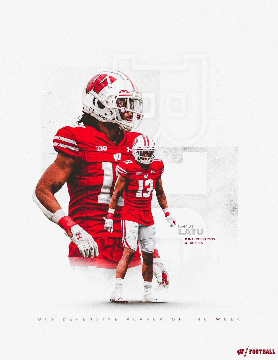 BadgerFootball's tweet image. None other than our Flyin’ Hawaiian 🤙

Big Ten DPOW 🤝 @15Latu