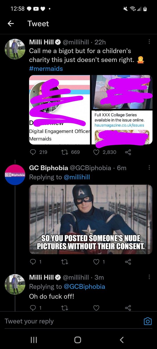 Radians' Spooky Corner🪑💀 on Twitter "RT GCBiphobia //Not biphobia Posting nudes without