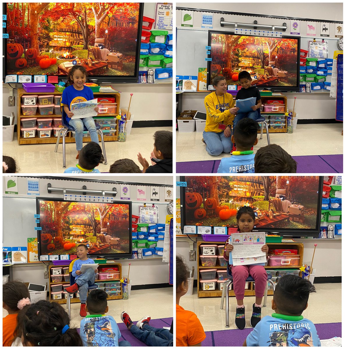 AmberV_Esol's tweet photo. Late post but I had to say how proud I am of our 1st grade writers! Last week we had such a great time publishing our stories that we have worked so hard on this unit. I moved up with most of these students from K5 and it is amazing to see how much they have grown already 🦁💙 https://t.co/HccuNSfX1A