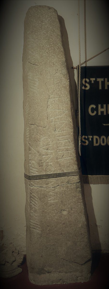 Sacranus Stone St Dogmaels 
5/6c stone Ogham & Latin 
Discovered in wall 1850, once a gate post & bridge where a white lady passed
White lady - a name sometimes given to fairies
#stdogmaels #sacranusstone #ogham #whiteladies #wales #pembrokeshire #medievalwales #folklore #fairies