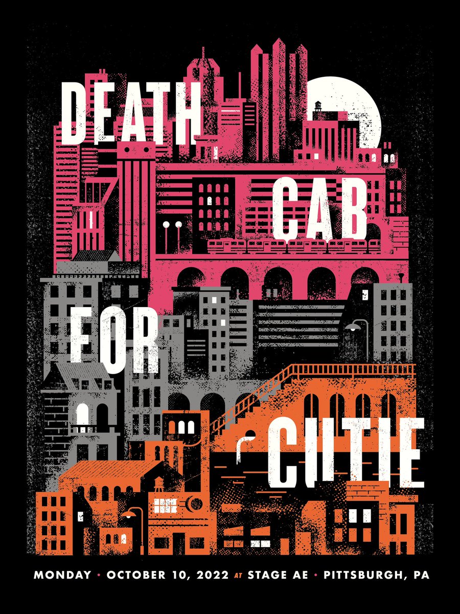 Pittsburgh, see you tonight at <a href="/Stage_AE/">Stage AE</a>! Get there early to see <a href="/thaogetstaydown/">Thao</a> open the show. Still some tickets left: bit.ly/3EvC3eH

Poster by <a href="/charliewagers/">Charlie Wagers</a> 🏙