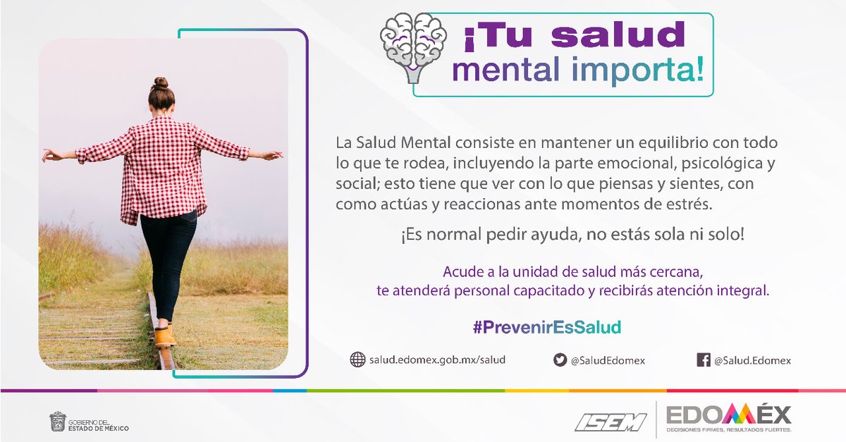 CMALopezMateos's tweet photo. No estas solo, tu salud mental es importante¡ #PrevenirEsSalud #TuSaludMentalImporta https://t.co/nrb4aN8WBQ