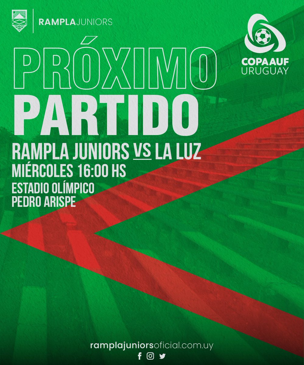 🏆 SEMANA DE COPA

Enfrentamos a La Luz por los cuartos de final de la <a href="/CopaAUFUruguay/">Copa AUF Uruguay</a>.

¿Vamos por todo?
¡Vamos por todo! 👊🏼

#RamplaEsDeSuGente
