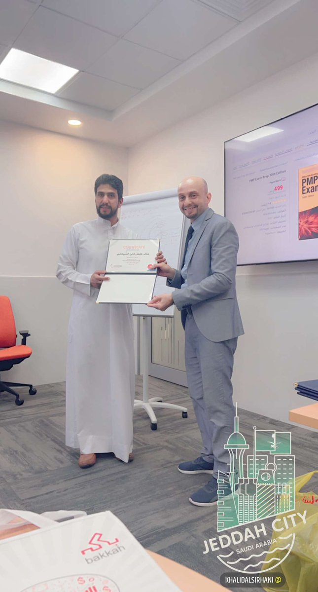 KhalidAlsirhane's tweet image. الحمدلله هذا اليوم حصلتُ على شهادة إعتماد لدورة 
#إدارة_المشاريع_الإحترافية 
#Project_Management_Professional
#PMP
 من  #معهد #الشركة_السعودية_للكهرباء 
العالي للتدريب في #جده
