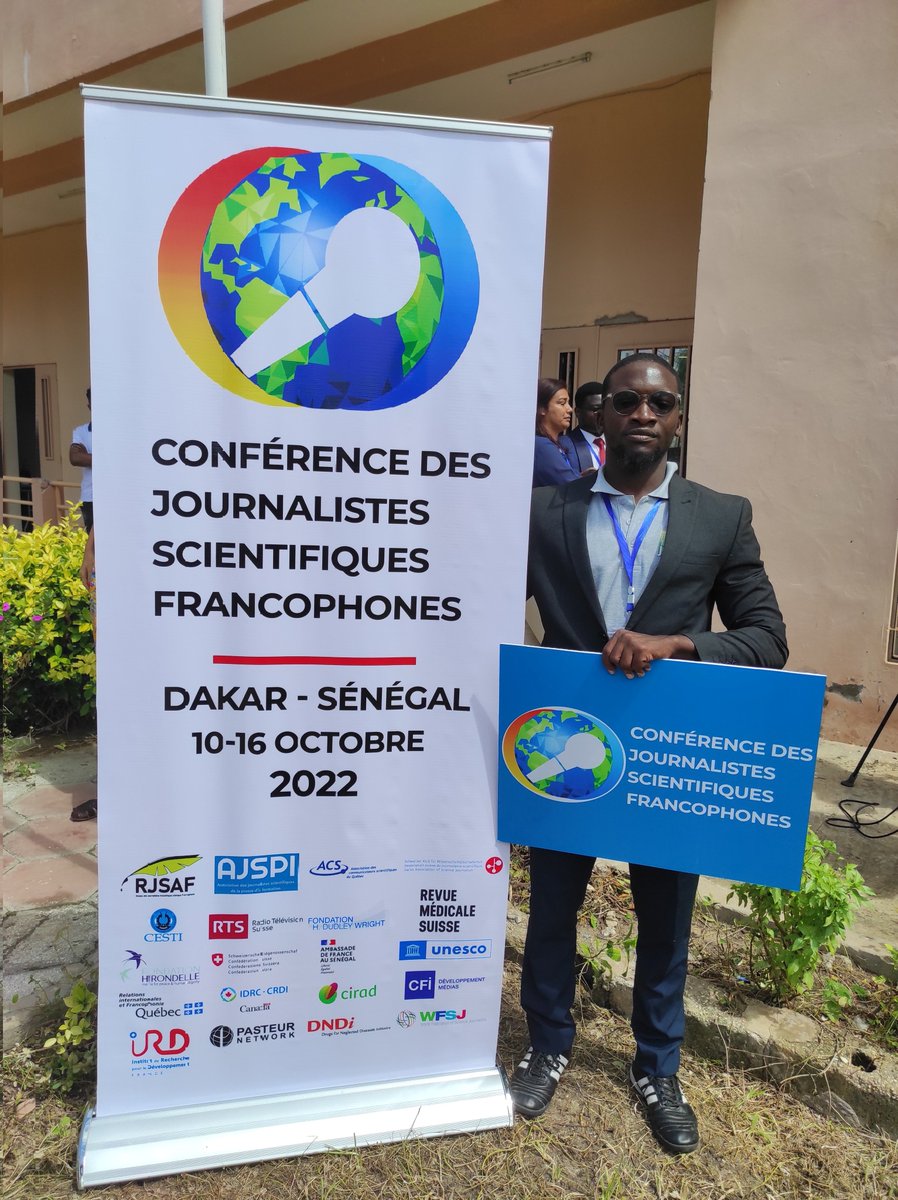 Renaudoss's tweet image. #Dakar #Sénégal Je prends part cette semaine à la Conférence des journalistes scientifiques francophones, autour du thème :&quot;Le Journalisme scientifique face à l&apos;urgence climatique&quot; à l&apos;initiative notamment du @rjsaf #CJSF 
1.