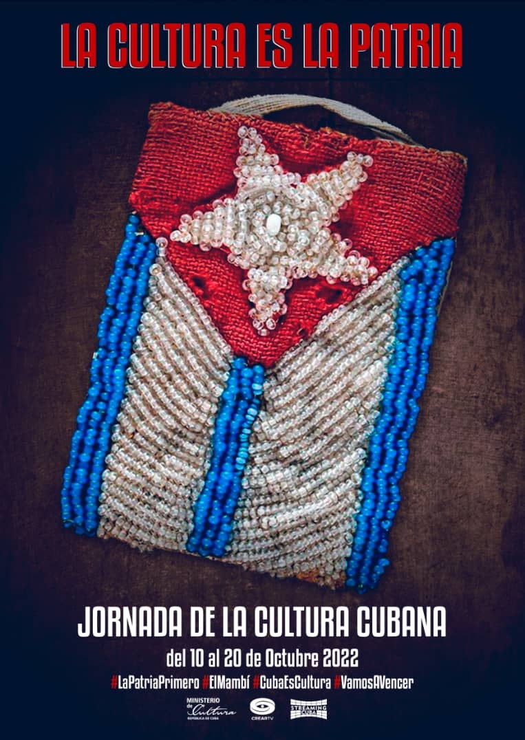 BiblioNacCuba's tweet photo. Hoy #10deOct Inicia la #jornada por la #Cultura con múltiples actividades en todas las provincias del país #VamosAVencer #Cuba #LaTierraDeMisAmores #ElMambí #LaPatriaPrimero #CubaEsCultura #BNCJM https://t.co/gIMIbBXNpd