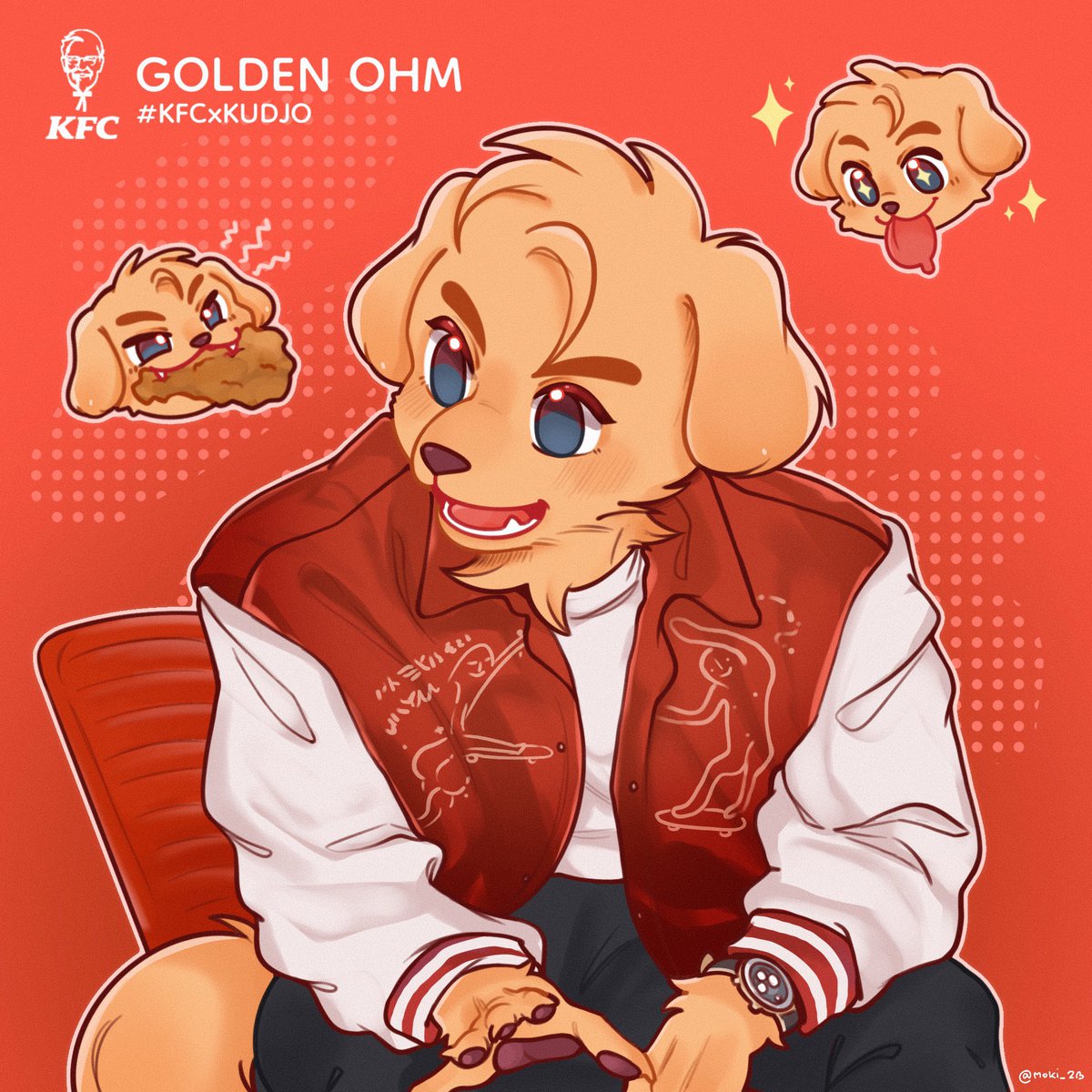 Moki_2B's tweet photo. พี่มุเด้นชอบไก่ 🐶❤️🍗

#KFCxKUDJO #ohmpawat #ohmpawatfanart #ยิ้ม5พันของโอมภวัต https://t.co/EDaRUJelJI