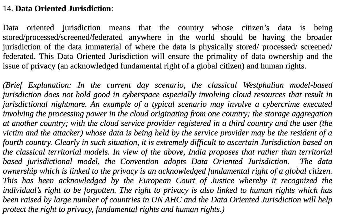 V. Anand | வெ. ஆனந்த் (@iam_anandv) on Twitter photo What did I just read? Indian govt just declared in a UN AHC meeting that it has broader jurisdiction over data of any Indian citizen stored anywhere in the world because of Privacy concerns. 🤯
CC <a href="/internetfreedom/">Internet Freedom Foundation (IFF)</a> What did I just read? Indian govt just declared in a UN AHC meeting that it has broader jurisdiction over data of any Indian citizen stored anywhere in the world because of Privacy concerns. 🤯
CC <a href="/internetfreedom/">Internet Freedom Foundation (IFF)</a>