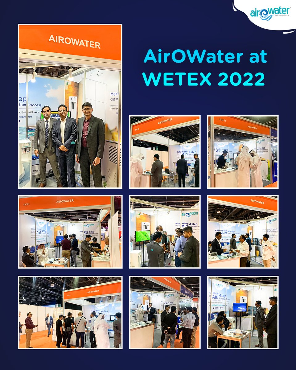 AirOWater's tweet photo. AirOWater at WETEX 2022

#airowater #water #sustainability #waterfromair https://t.co/EFAXC1k691