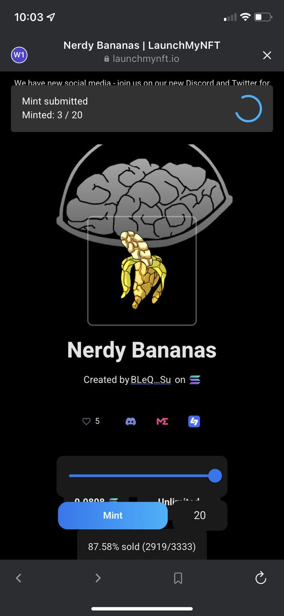 Okay okay had to mint 20 more bananas <a href="/ApeNerdy/">Nerdy Ape Hub {🧠}</a>