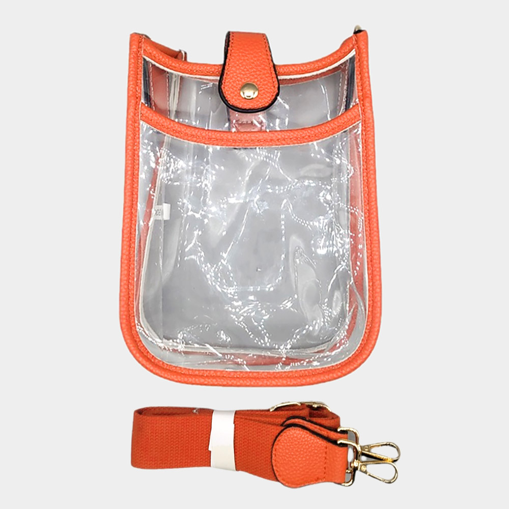 New product alert!  Just in.  Check out this new cross-body orange clear bag, only $28.  We're stocked and ready to pop-up at Family Weekend Friday and Saturday coming up!  Too new for our website.  Ping us to get yours before they sell out...or come see us in Schine!