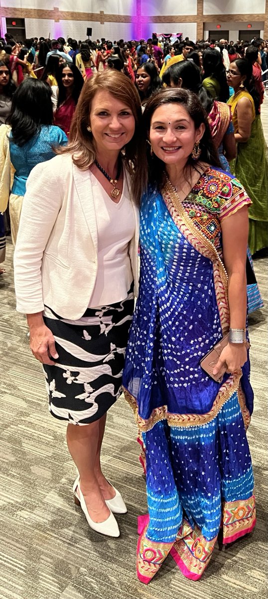 KhushSR's tweet photo. It was such fun to play #Garb/ #Dandiya with you @AngelaPaxtonTX. It was an absolute honor and pleasureπ Thanks for all that you do for your constituents in North TX. #RedWave #RNCTX #TXIndianAmericans #RNC https://t.co/Nsz9WbgiFm
