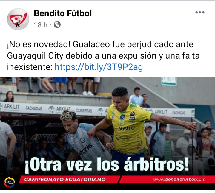 Desastroza actuación del arbitro Sanchez del día de  ayer que perjuducó a Gualaceo SC de una manera descarada esperemos que sea sancionado como se debe <a href="/Gualaceo_sc/">Gualaceo Sporting Club</a>