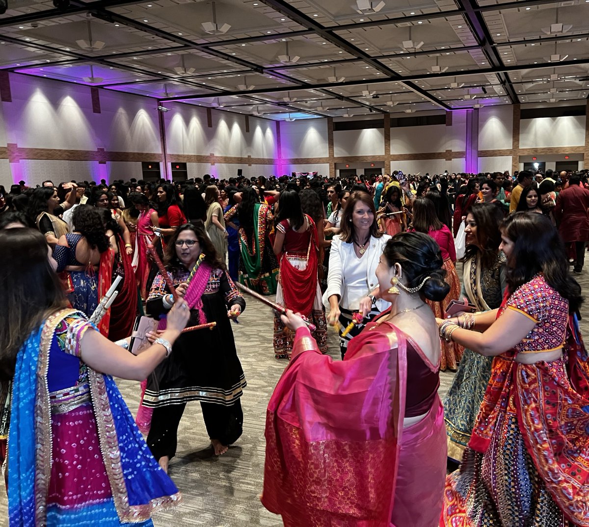 KhushSR's tweet photo. It was such fun to play #Garb/ #Dandiya with you @AngelaPaxtonTX. It was an absolute honor and pleasureπ Thanks for all that you do for your constituents in North TX. #RedWave #RNCTX #TXIndianAmericans #RNC https://t.co/Nsz9WbgiFm