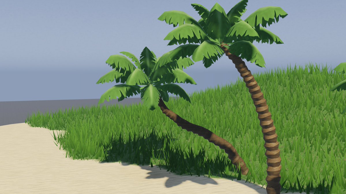 Some palm trees for <a href="/DestinationRBX/">DestinationDev</a> 

| #RobloxDev | #Roblox | #Blender |