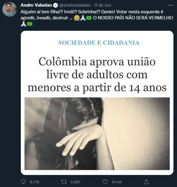 Sabe qual o nome disso aqui? MENTIRA. Fakenews. Canalhice. Coisa de gente ruim. A decisão na Colômbia foi feita pelo Supremo e aconteceu sob o regime de Iván Duque Márquez como presidente colombiano. Ele é de DIREITA! Por favor, denunciem o post desse sujeito.