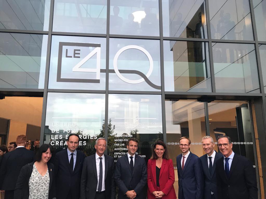 Le Quarante valait bien la venue officielle du Président de la République <a href="/EmmanuelMacron/">Emmanuel Macron</a> pour marquer l’inauguration de ce tiers-lieu culturel, hybride et singulier. <a href="/LavalAgglo/">LavalAgglo</a> prend définitivement une place de premier plan dans le paysage culturel français! #Laval