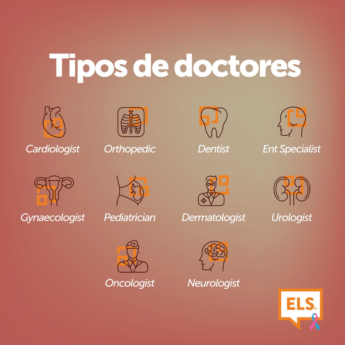 ELSPanama's tweet photo. Hoy te traemos los nombres en inglés de los diferentes especialistas en el área médica.
#somosELS #aprendeinglesconELS #aprendeingleshablandoingles #aprendeingles #aprendeinglesonline #learnenglishonline #learnenglish #learnenglishnow https://t.co/pb6fhgm9Uv