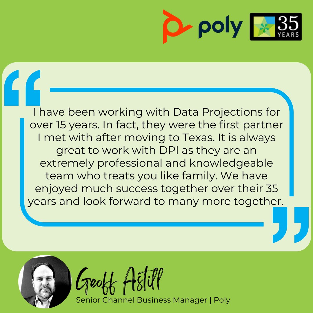Day 24 of #DPI35for35 featuring Geoffrey Astill, Senior Channel Business Manager at Poly!