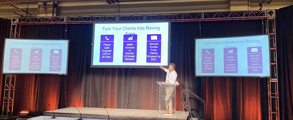 Checking out the product pitches at #ClioCon. <a href="/associatesmind/">Keith Lee</a> showcases the dramatic increase in Google reviews from <a href="/CaseStatus/">Case Status</a> which can have a huge impact on referral rates.