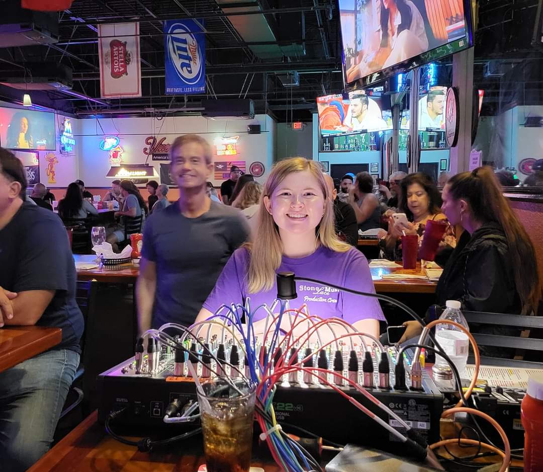 HaileyEMusician's tweet photo. This past Saturday I got to learn the art of live sound engineering. With the leadership of my dad, I mixed the sound for SMASH's return to Sharkeys. It was really fun and I learned a lot. Can't wait to run it by myself in a few weeks! https://t.co/CBCHTXYJgP