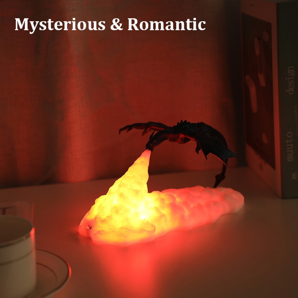 3D Printed LED Dragon Night Light Home Table Lamp Kids Room Best Christmas Gift 👉👉ebay.com/itm/1856102813…