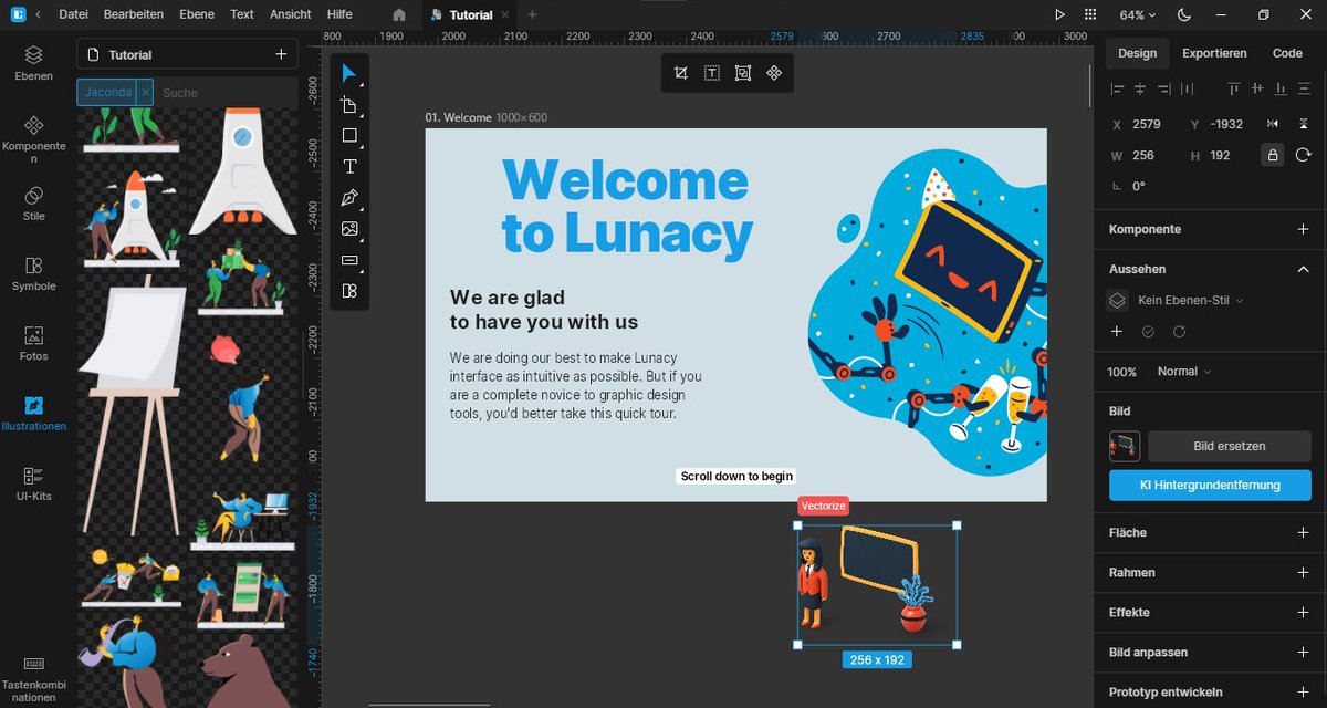 TRMSC1's tweet photo. Kennt ihr #Lunacy? #twlz @FindMyTool
Auf der Suche nach einer #OER-konformen Alternative zu #Canva entdeckt, erster Eindruck top! 👇
#opensource, #plattformübergreifend, #free (Einzelnutzung), Lizenzbedingung: Link zu @Icons8_Lunacy, transparentes &amp; faires Unternehmensmodell 😯 https://t.co/UTRT9wffUh