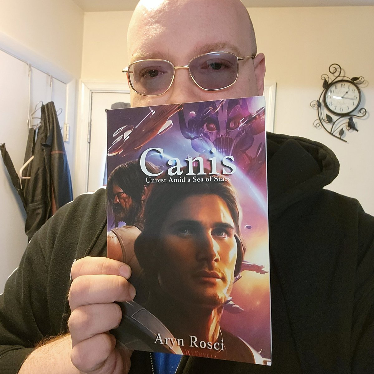 //Received the first printed copy of my book.

Writing this took three long years (and two more to edit and publish) and helped get me through a difficult period of my life. 

Canis: Unrest Amid a Sea of Stars a.co/d/ddS5Qd9