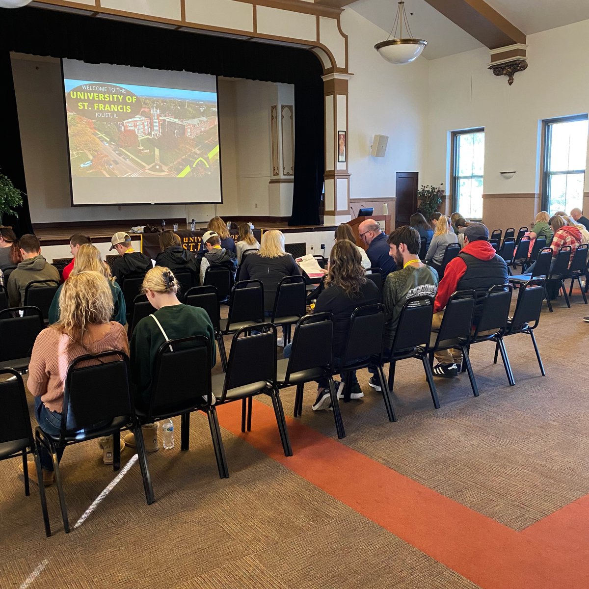 UofStFrancis's tweet photo. The morning session of Discover USF Day was a success! The afternoon session will be happening at 2 p.m. Go to https://t.co/vH71wjtu52 or call 800-735-7500 to let us know you're coming... all are welcome! https://t.co/NXgBEruEaB