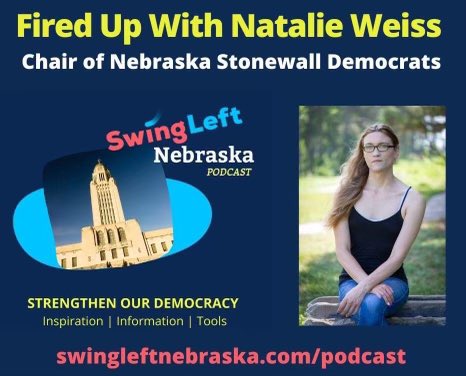 SwingLeftOmaha's tweet photo. 🔔New Episode! I spoke with Natalie Weiss, Chair of Nebraska Stonewall Democrats, a caucus within the Nebraska Democratic Party dedicated to electing pro-LGBT Nebraska democratic candidates and advocating for LGBT governmental issues.

https://t.co/jqZUV0KaRf https://t.co/LqRFRL3RGU