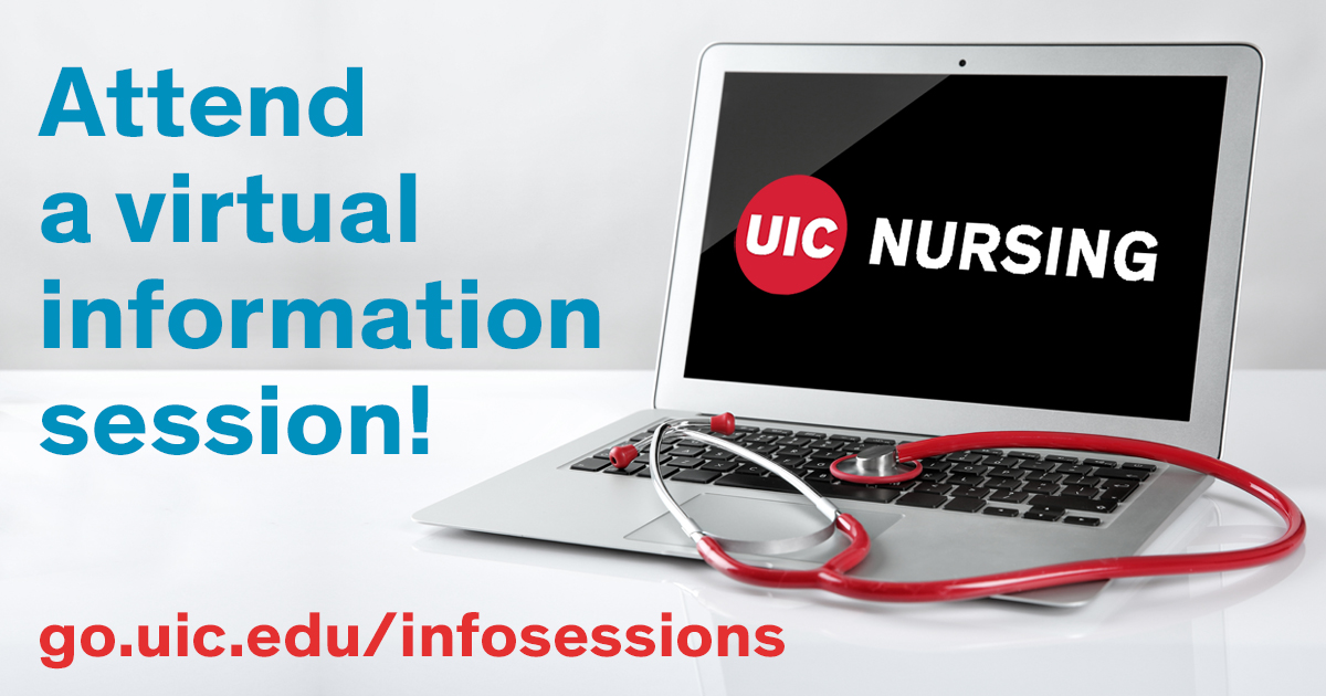The world needs #nurseleaders! Attend a free virtual #infosession tomorrow and learn how our master's and DNP programs prepare #nurses for the healthcare challenges of the future! RSVP: nursing.uic.edu/events/agms-dn… #UIC #UICNursing #DNP #MS #RN @UIC_Alumni