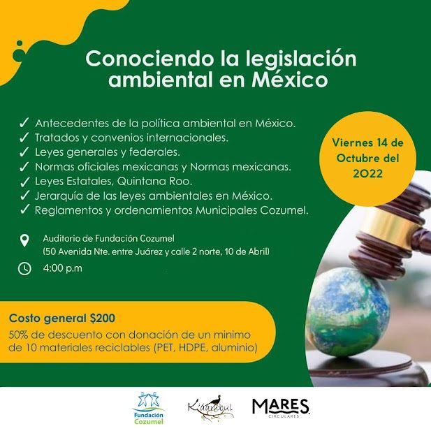 UhCarlos's tweet photo. ¡Continuamos con los talleres sobre legislación ambiental en México!
Te esperamos el viernes 14 a las 4:00pm https://t.co/gl377LApeS